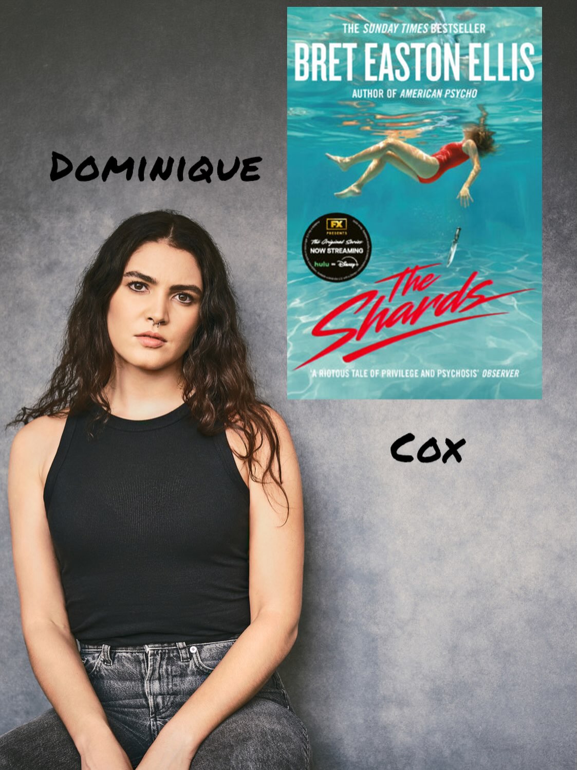 Congratulations to Dominique Cox for her work in Ryan Murphy‘s new intriguing series The Shards on FX/Hulu. #palomamo…