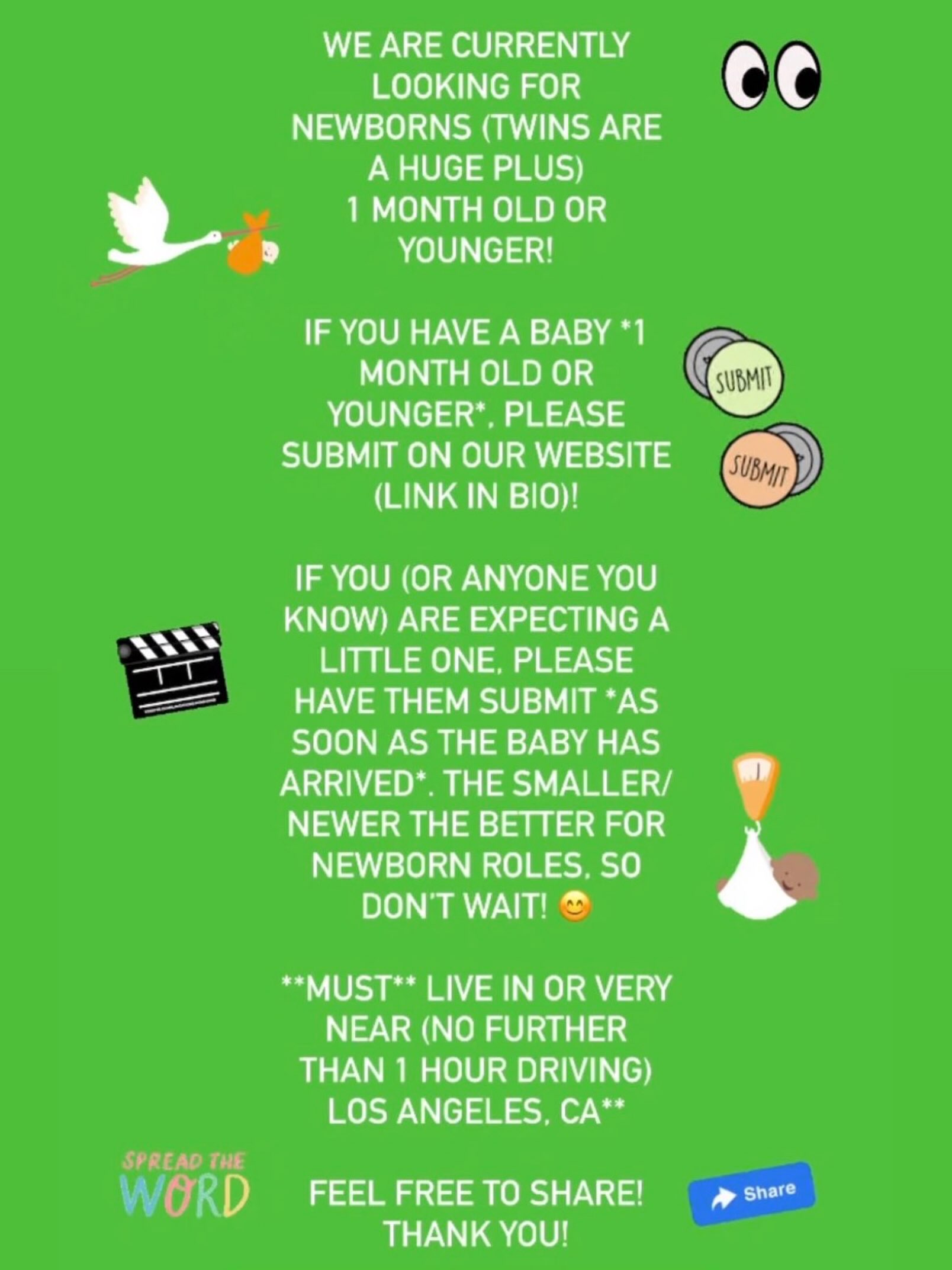 Link in bio! Please submit your newborn and our team will review!
